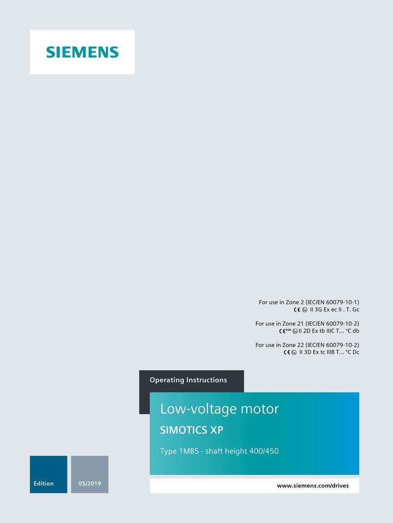 Siemens SIMOTICS XP 1MB5 series User manual
