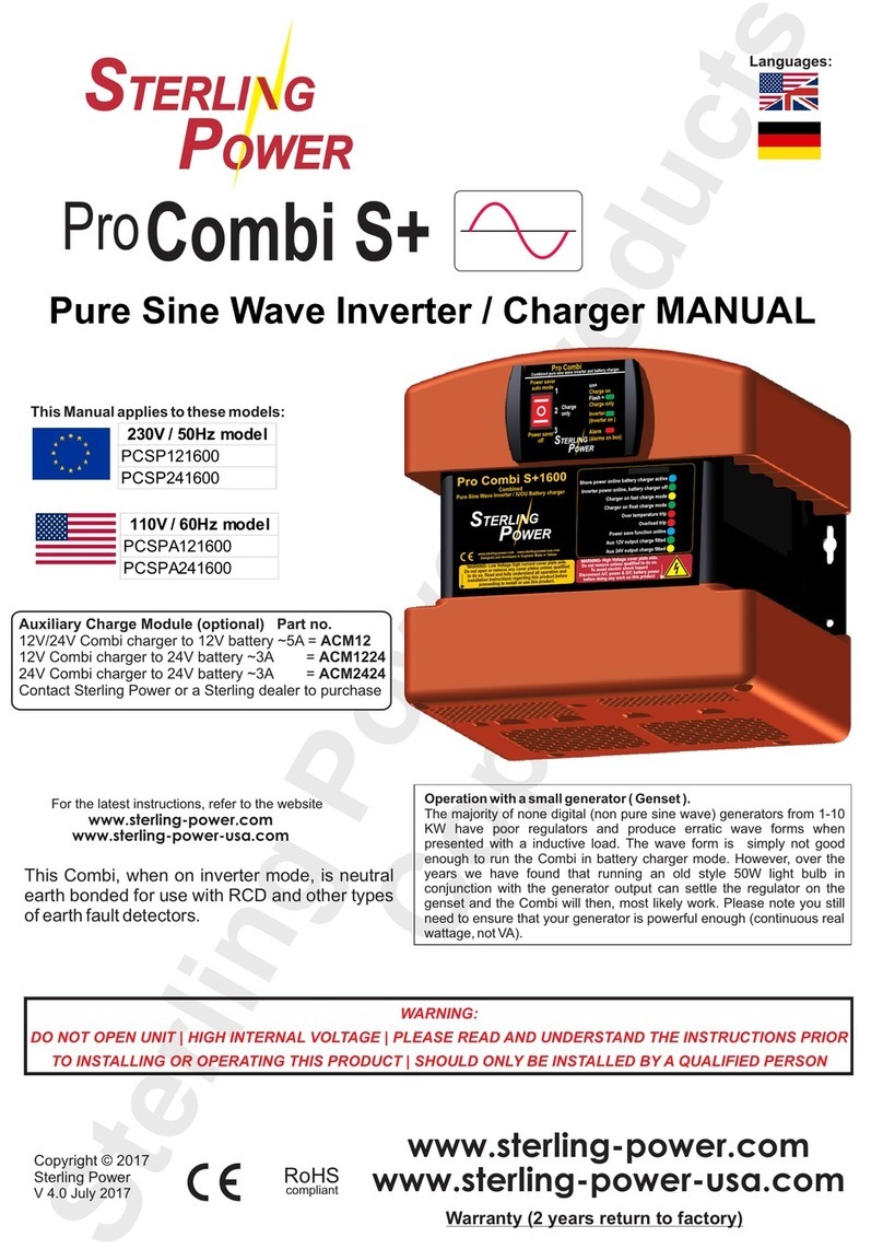 Sterling Power Pro Combi S+ 1600 Series manual