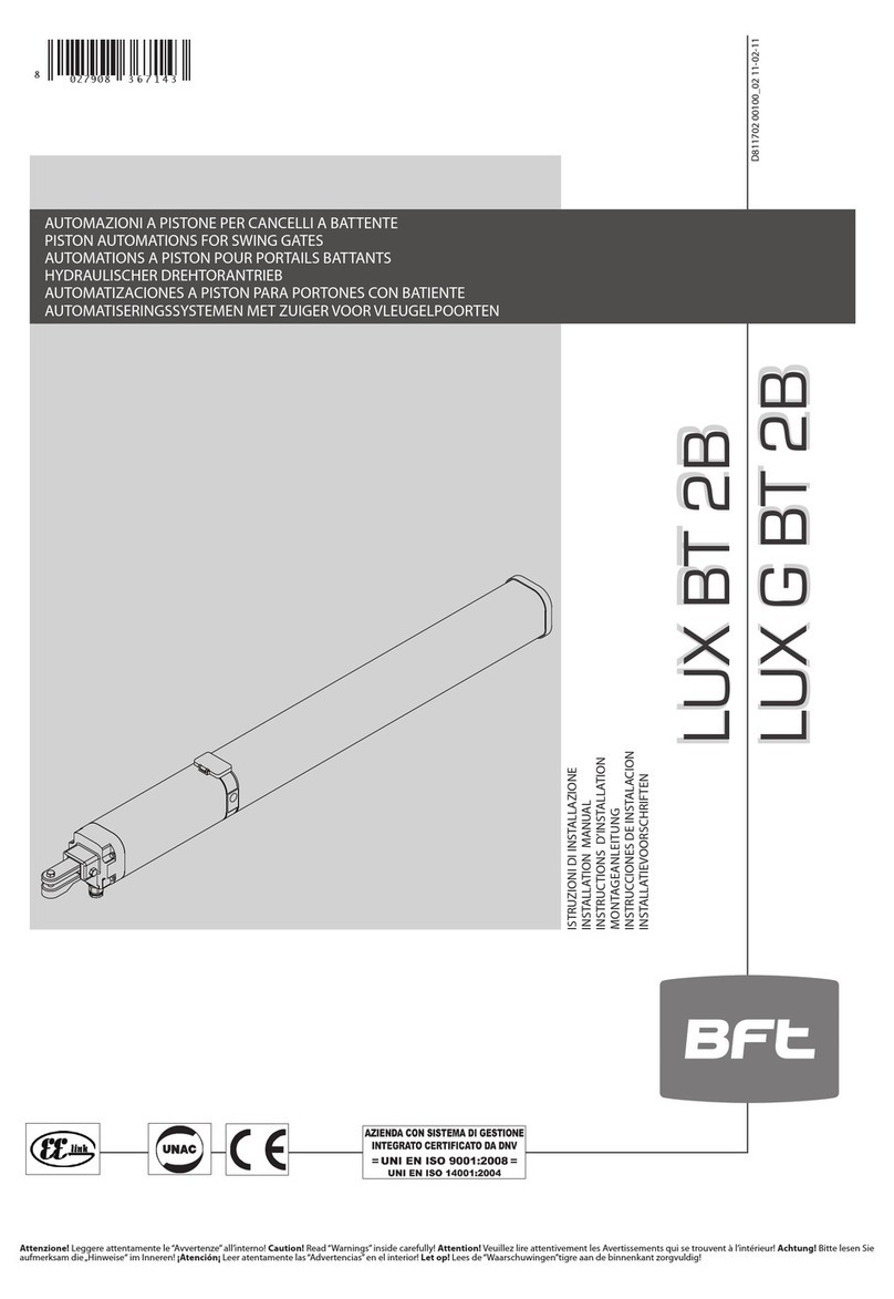 BFT LUX BT 2B installation manual BFT LUX BT 2B installation manual