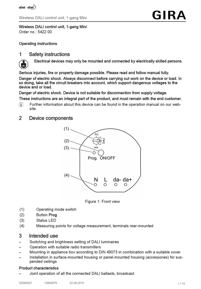 Gira DALI  5422 00 User manual