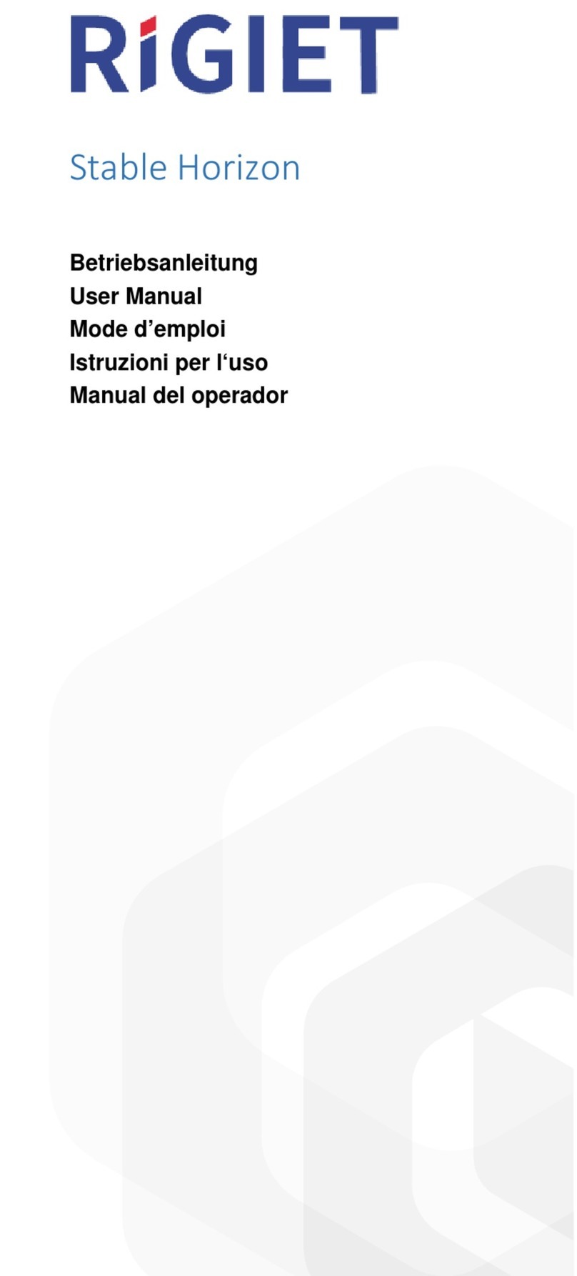 Rigiet 1618583 User manual