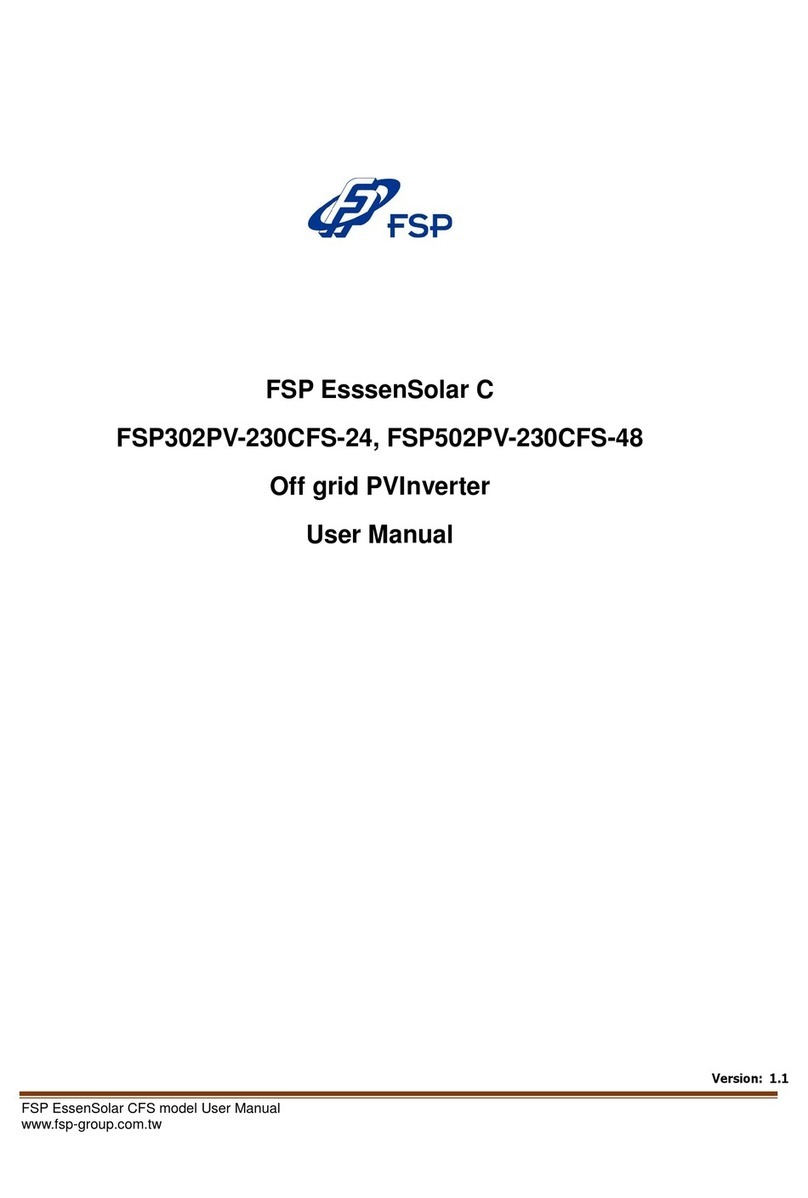 FSP Technology EsssenSolar C FSP302PV-230CFS-24 user manual