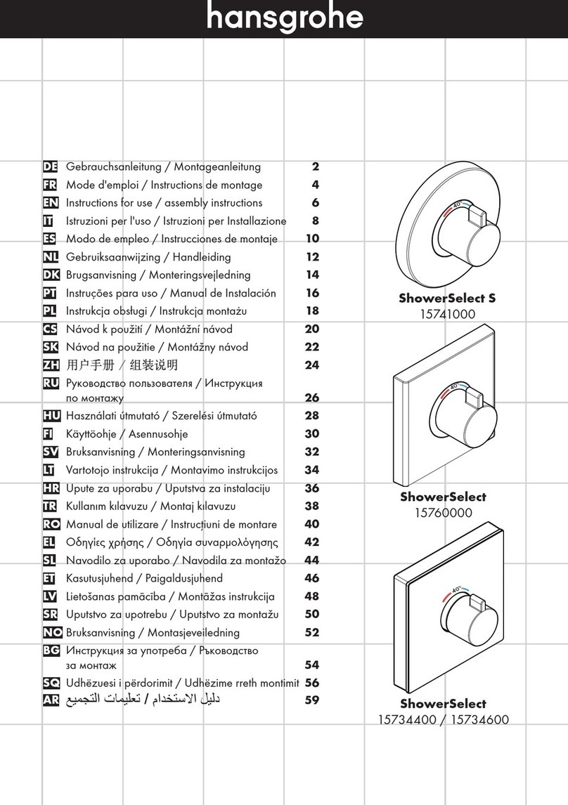 Hans Grohe ShowerSelect Series Instructions for use/assembly instructions Hans Grohe ShowerSelect Series Instructions for use/assembly instructions