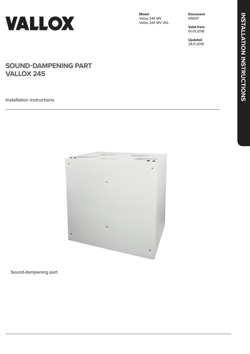 Vallox Vallox 245 MV VKL User manual