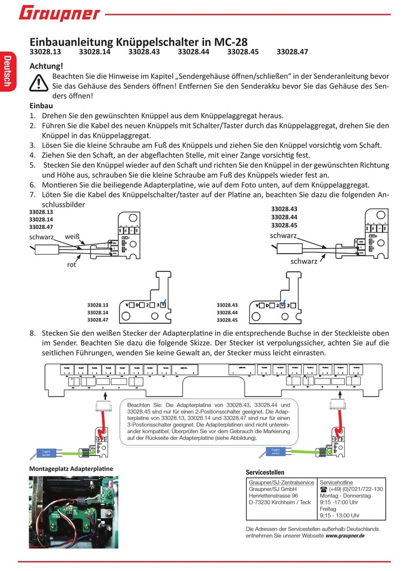 GRAUPNER 33028.13 installation instructions