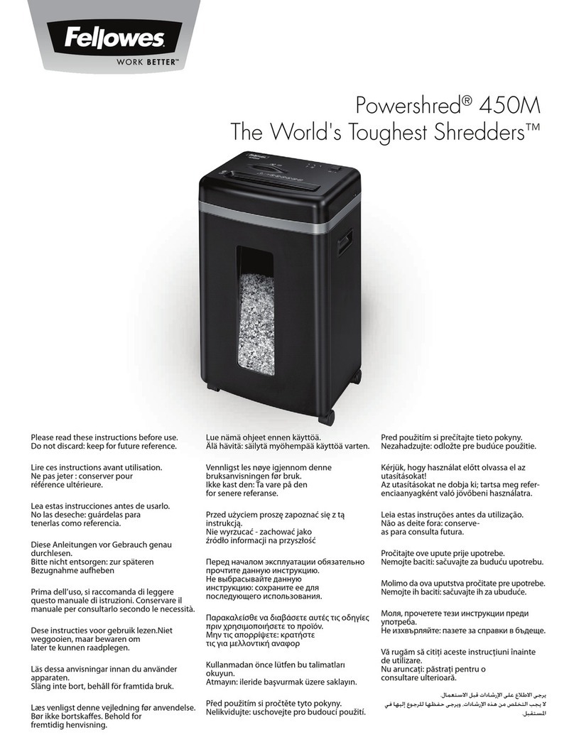 Fellowes POWERSHRED 2127M manual