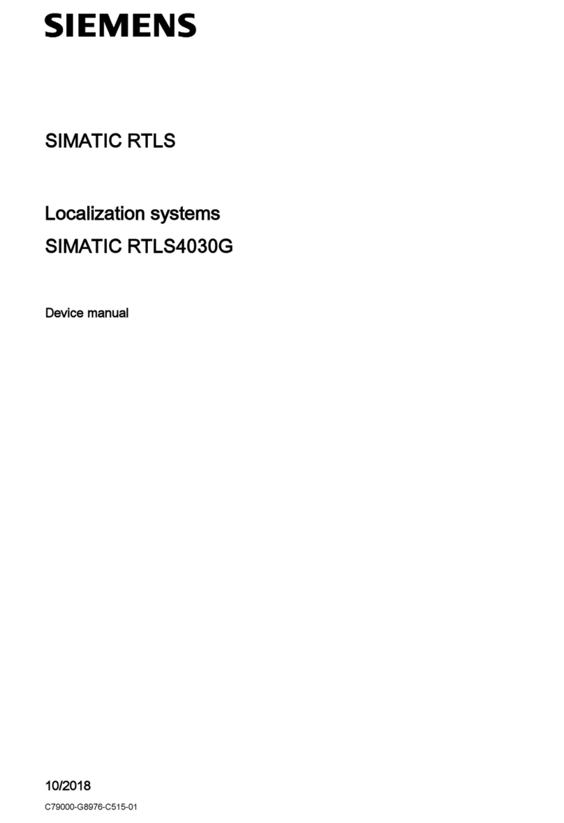Siemens SIMATIC RTLS Series Application guide