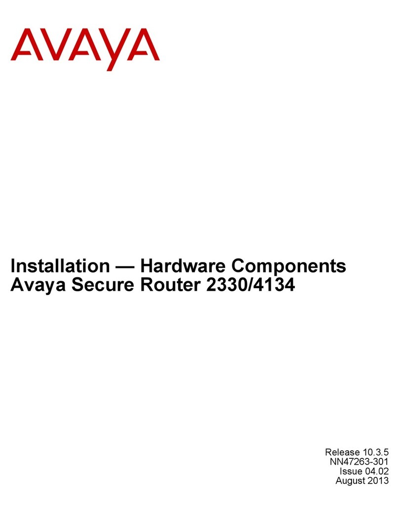 Avaya Secure Router 4134 Hardware installation