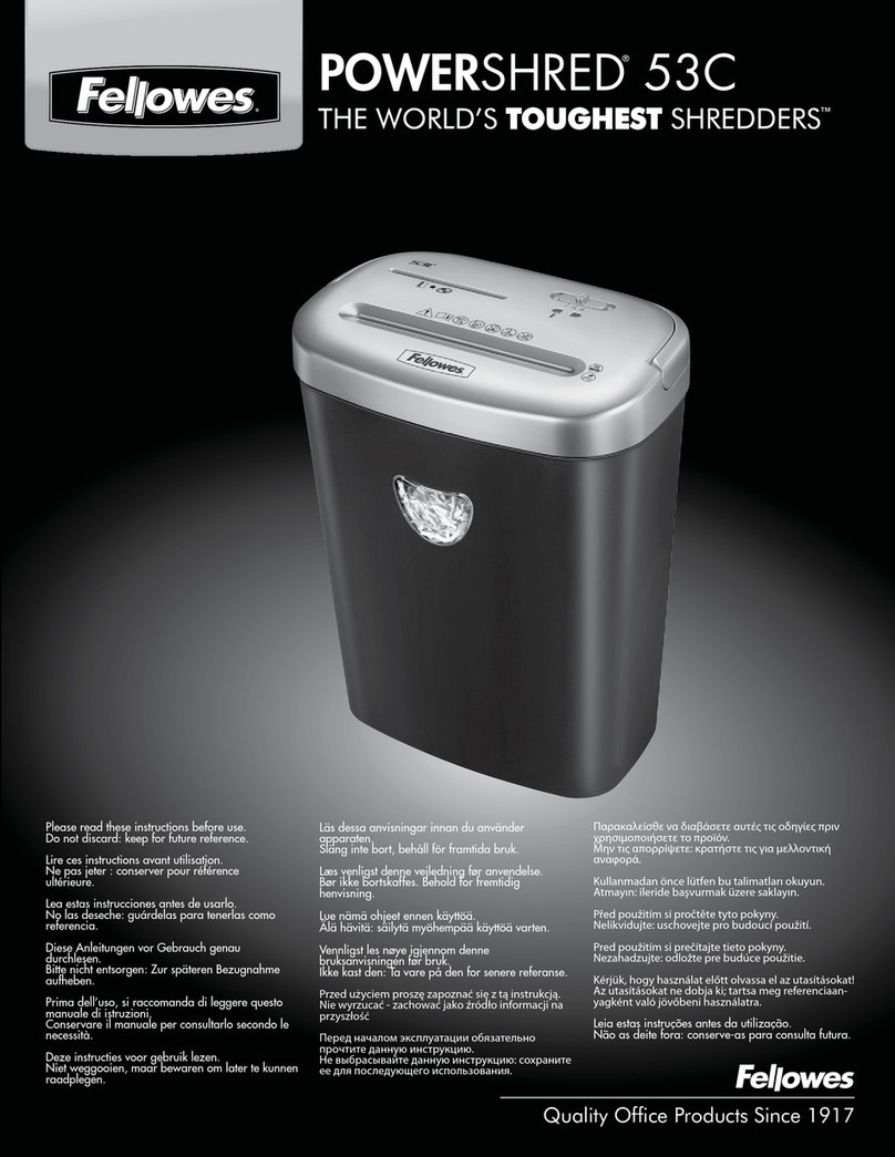 Fellowes Powershred 53C manual Fellowes Powershred 53C manual