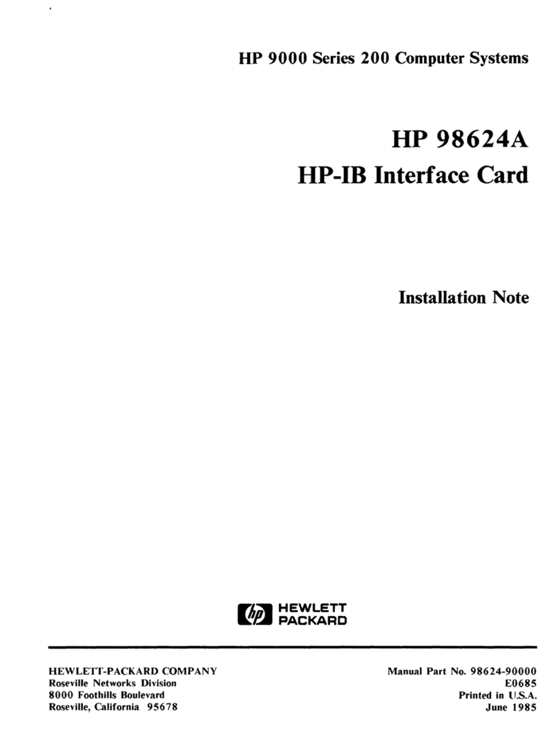 HP 98624A Installation notes