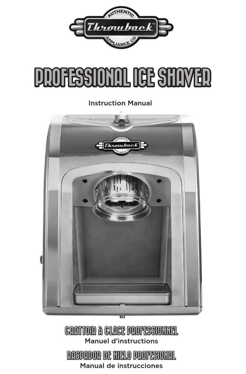 Throwback Professional Ice Shaver instruction manual