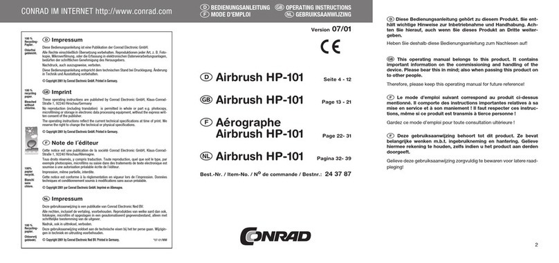 Conrad HP-101 operating instructions