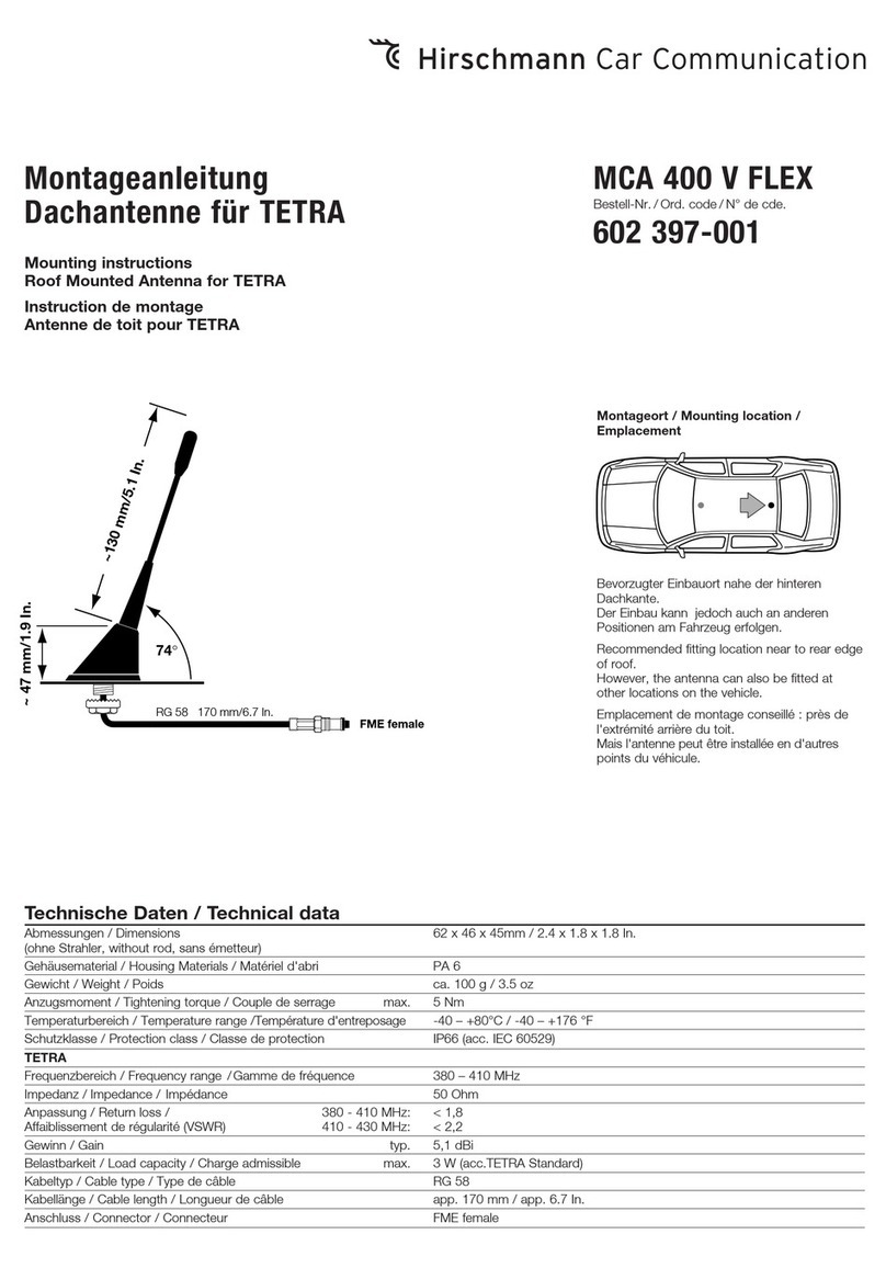 Hirschmann MCA 400 V FLEX Mounting instructions