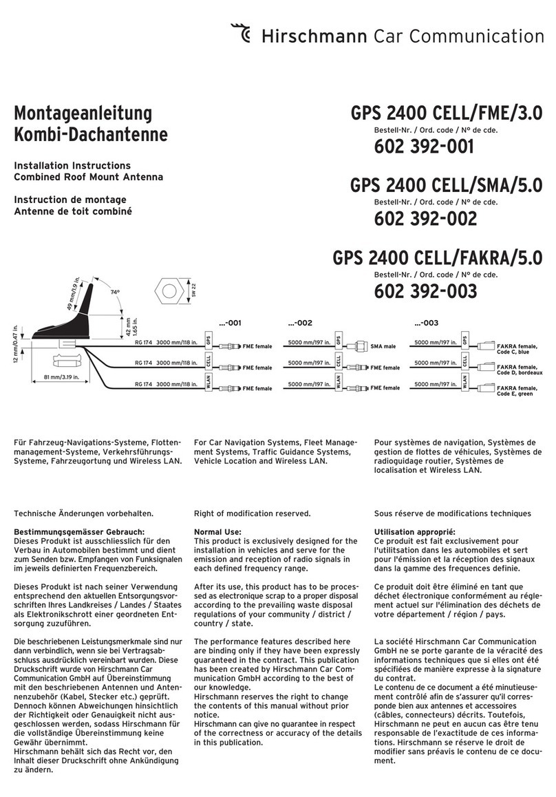 Hirschmann GPS 2400 CELL/FME/3.0 User manual