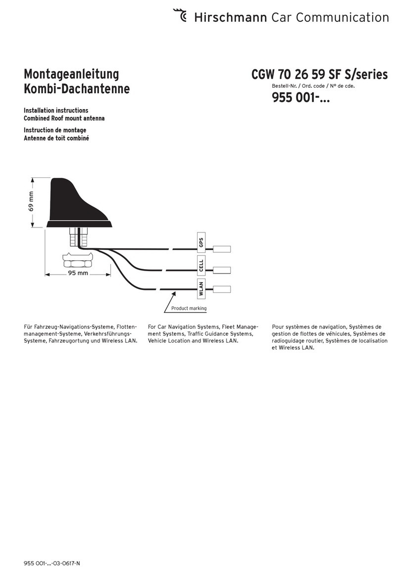 Hirschmann CGW 70 26 59 SF Series installation instructions