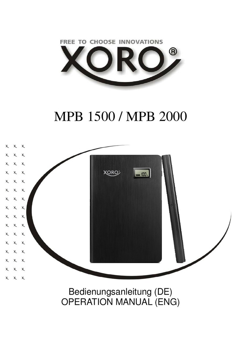 Xoro MPB 1500 Operation manual