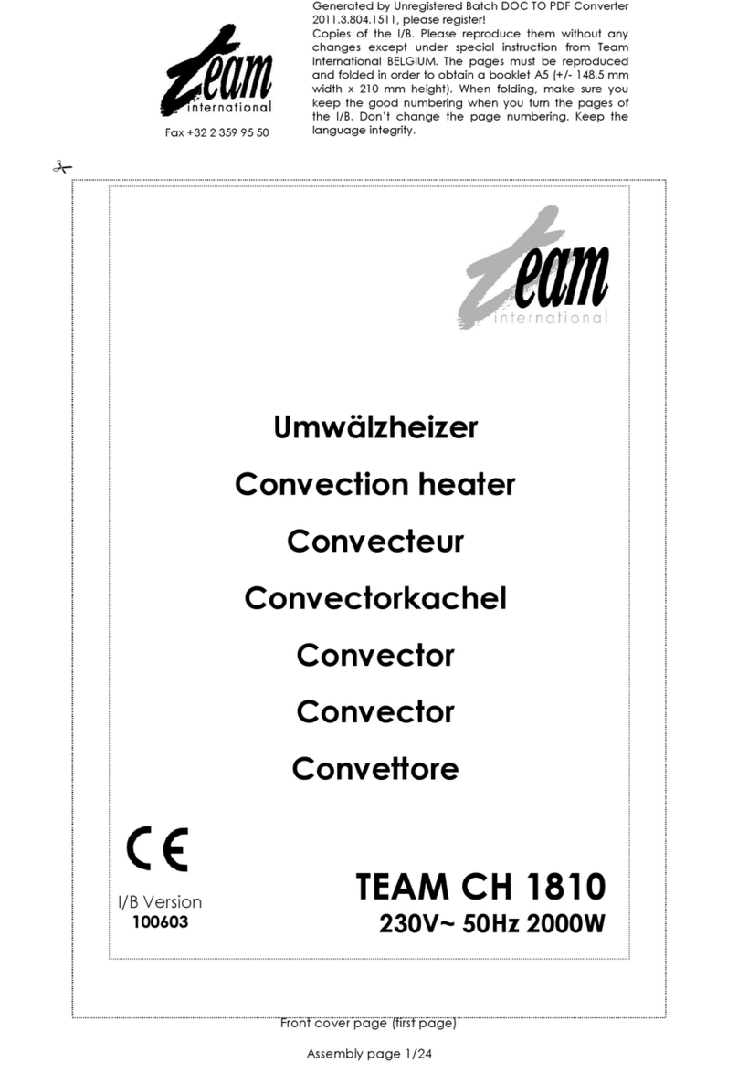 Team CH 1810 operating instructions
