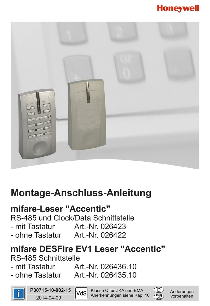 Honeywell Accentic Mounting and Connection Instructions