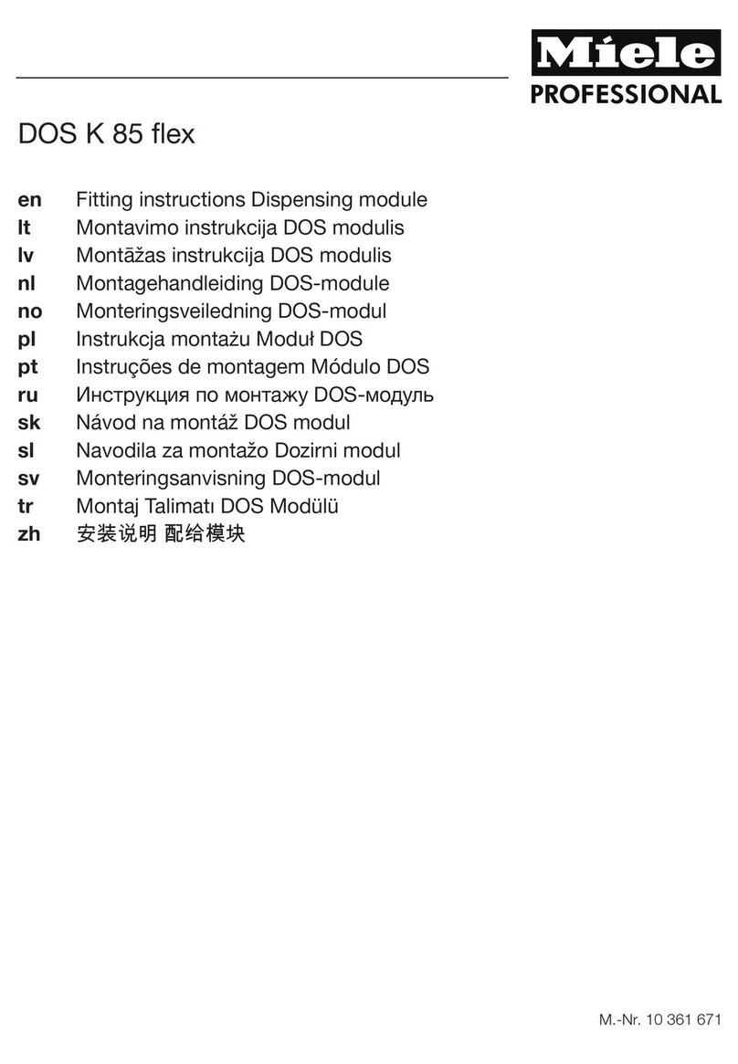 Miele professional DOS K 85 flex Fitting instructions