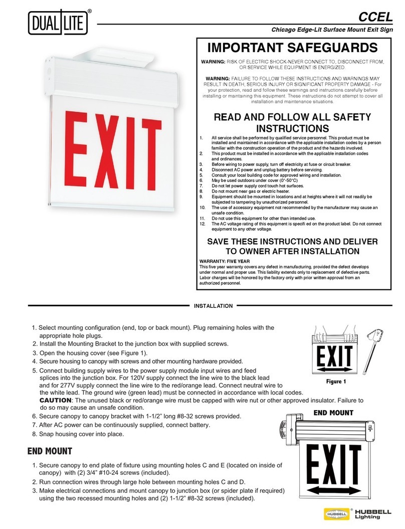 HUBBELL LIGHTING DualLite CCEL Series quick start guide