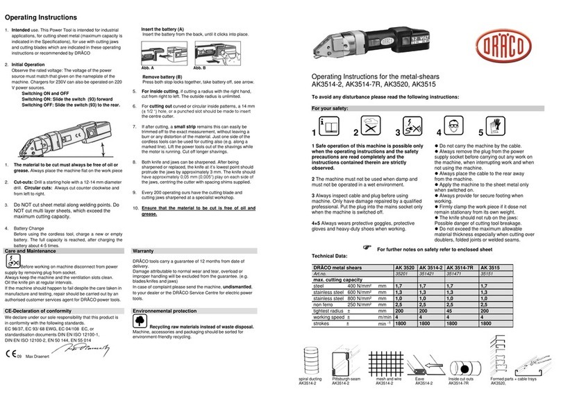 Draco AK3514-2 User manual