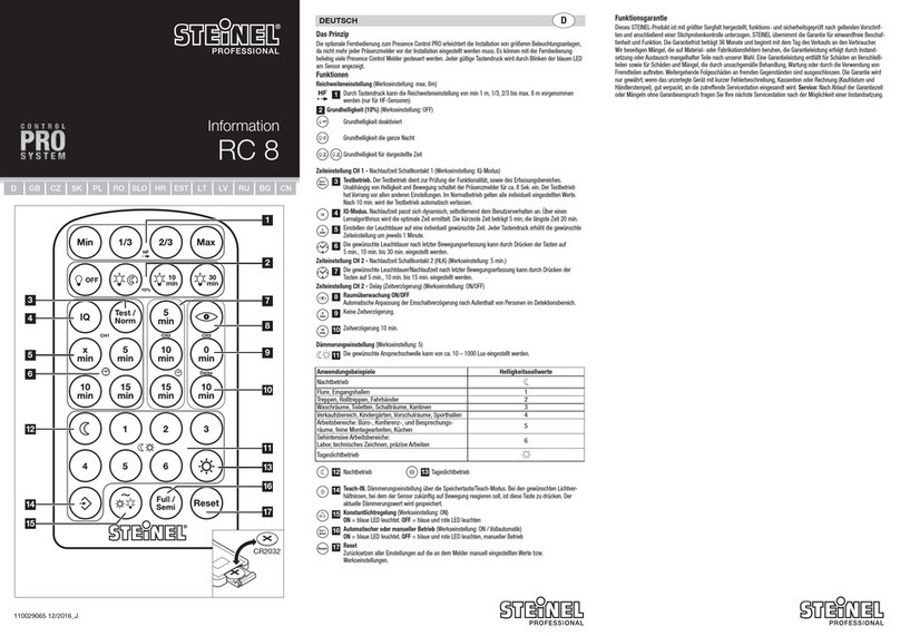 STEINEL RC 8 Information