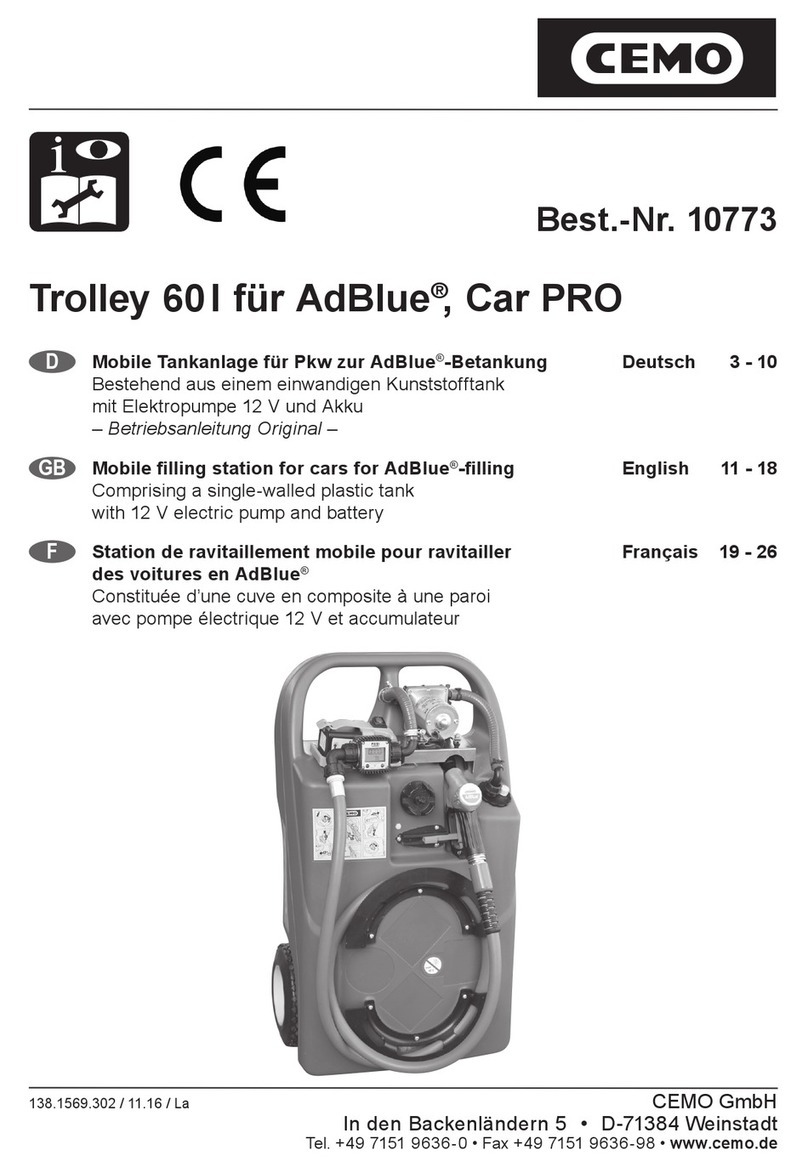 CEMO Trolley 60 l AdBlue Car PRO User manual