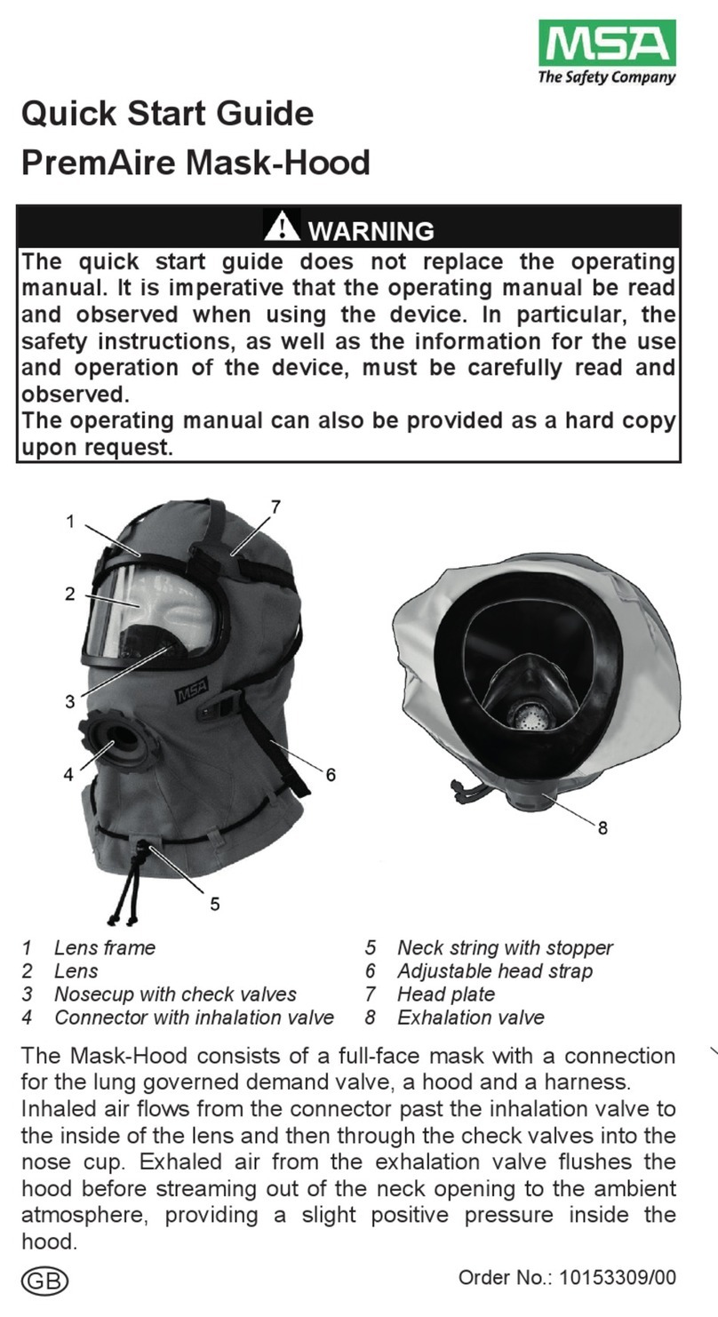 MSA PremAire Mask-Hood quick start guide