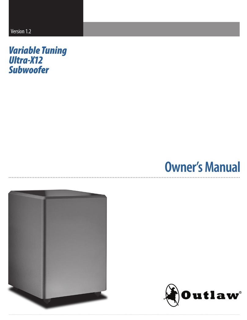 Outlaw Ultra-X12 owner's manual