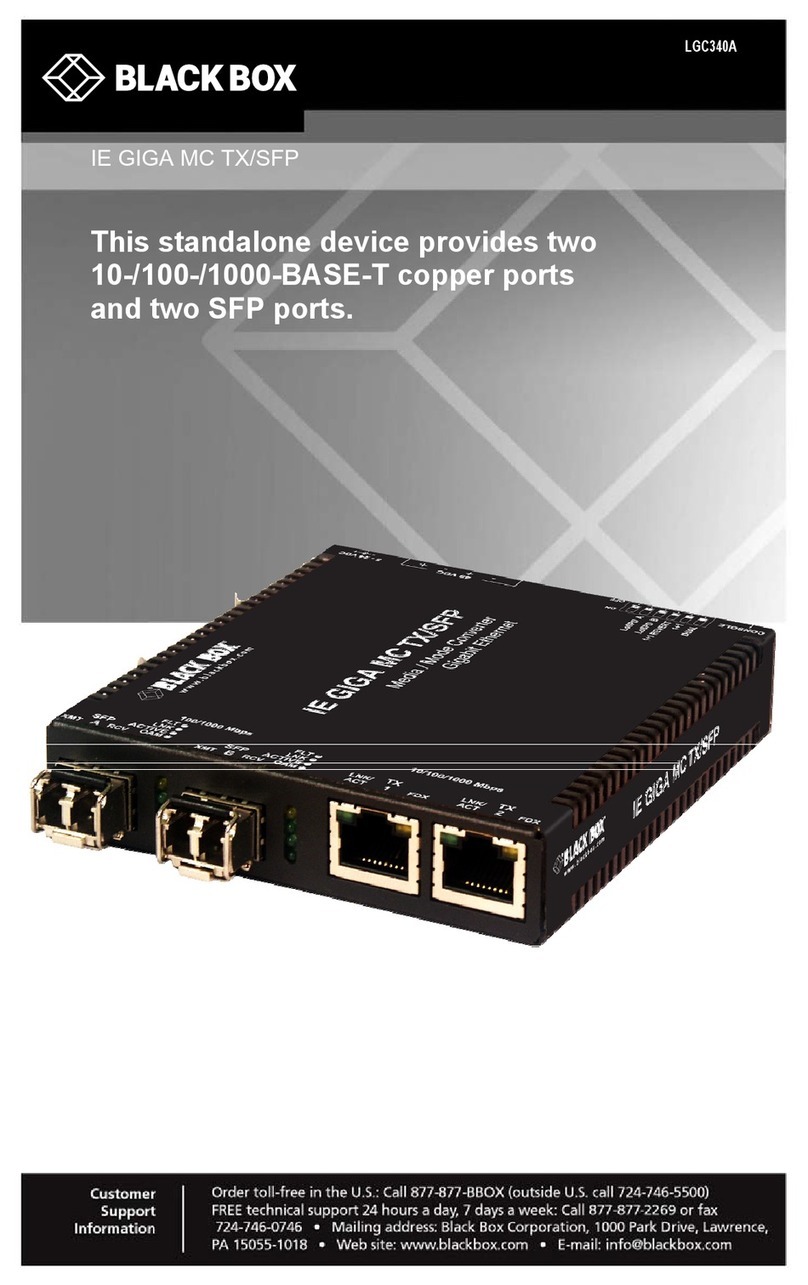 Black Box IE GIGA MC TX/SFP user manual
