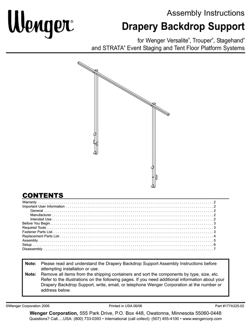 Wenger Drapery Backdrop Support User manual