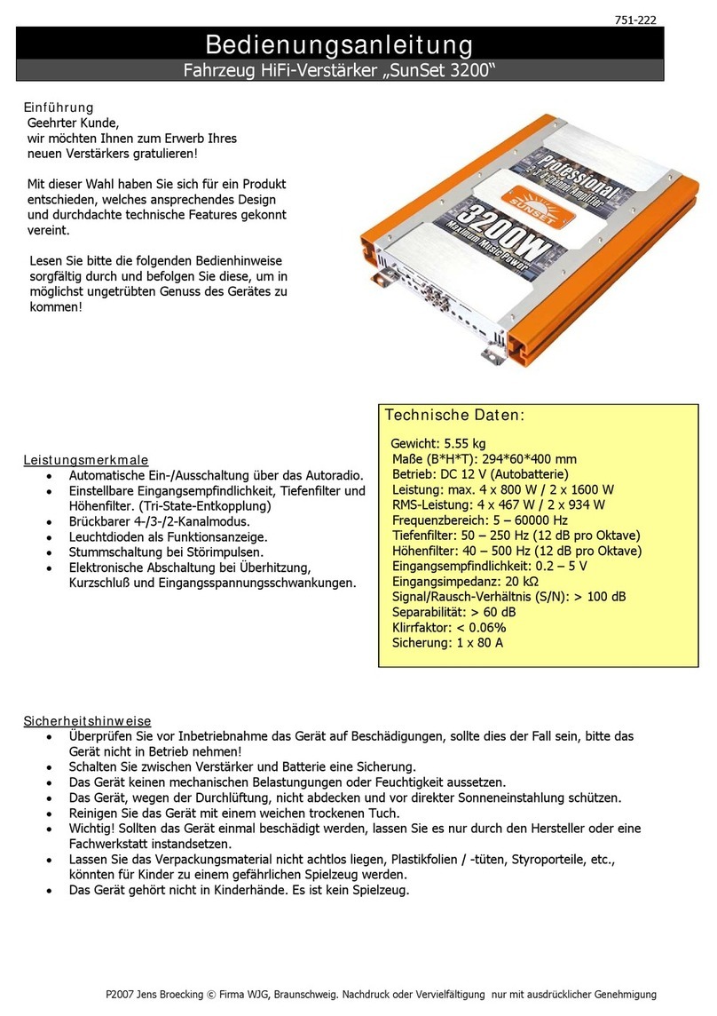 Megakick SunSet 3200 User manual