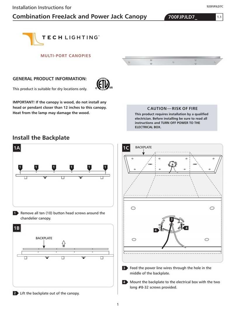 TECHLIGHTING 700FJPJLD7 Series installation instructions