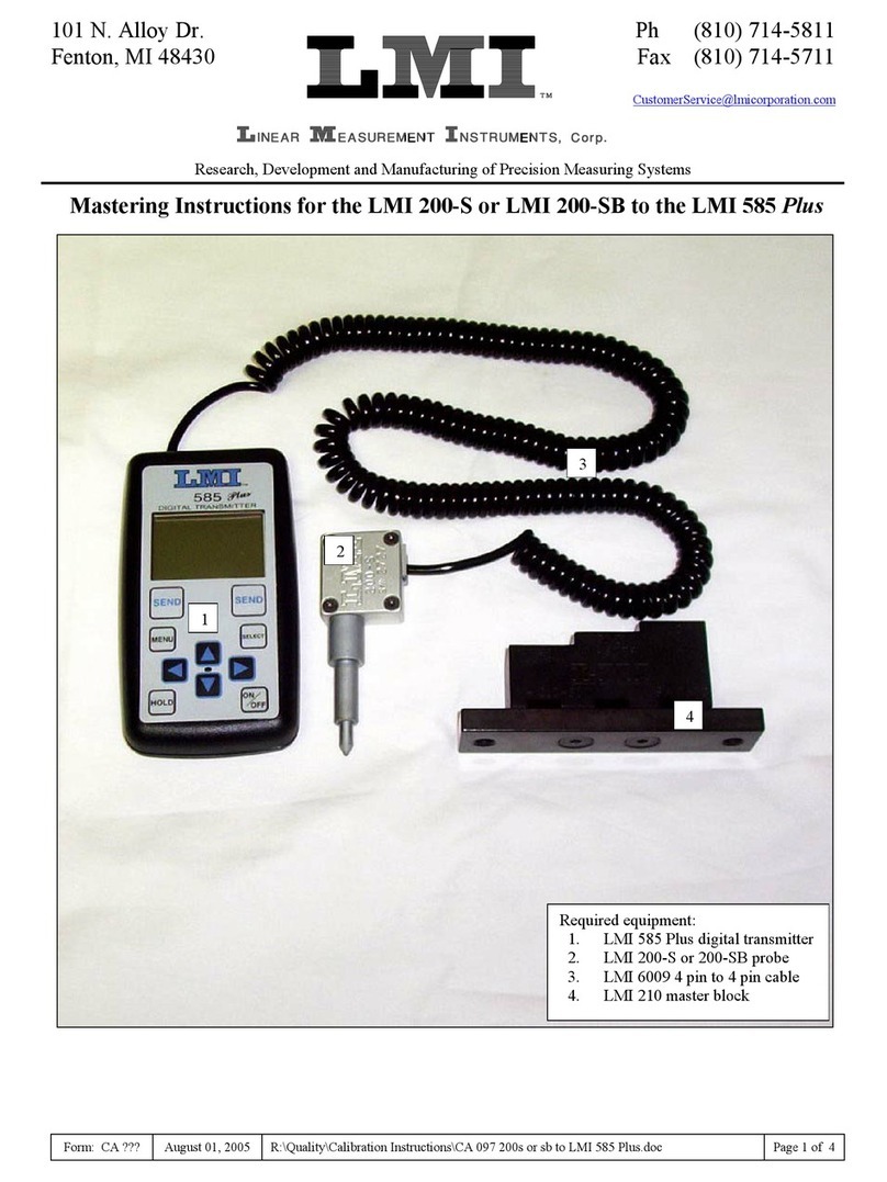 LMI 585 Plus Mastering Instructions