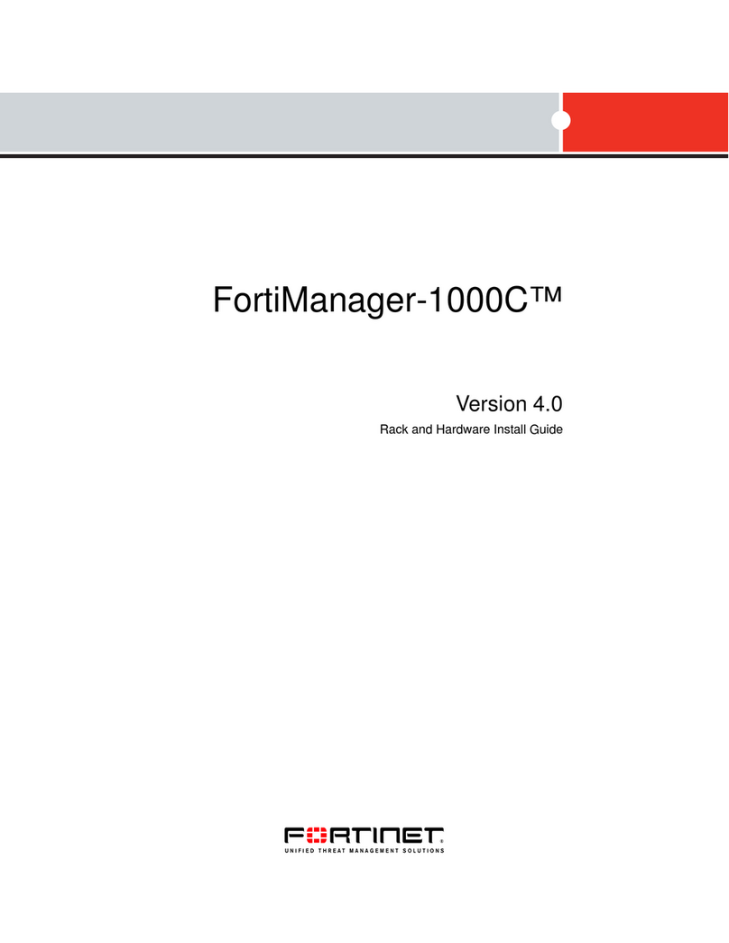 Fortinet FortiManager-1000C Rack and hardware install guide Fortinet FortiManager-1000C Rack and hardware install guide