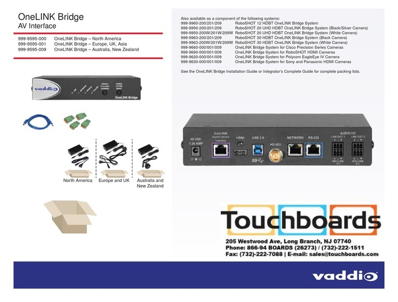 VADDIO OneLINK Bridge quick start guide