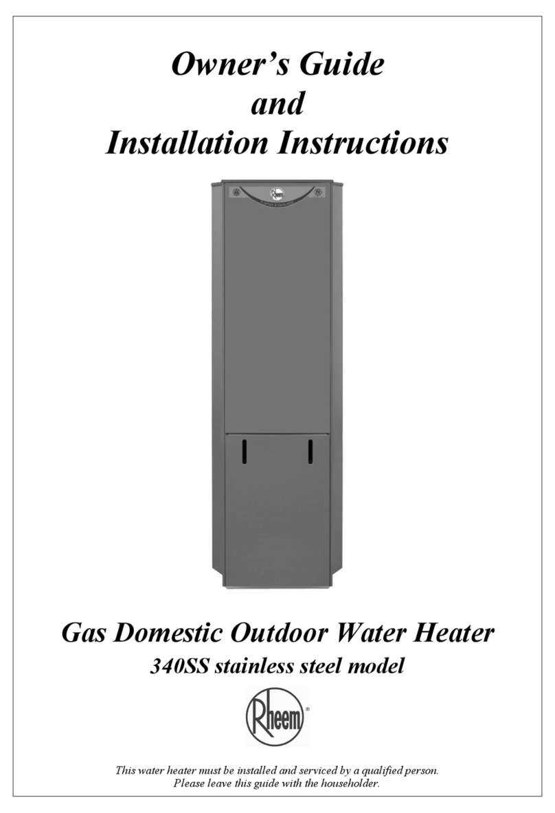 Rheem 340SS Owner's guide and installation instructions