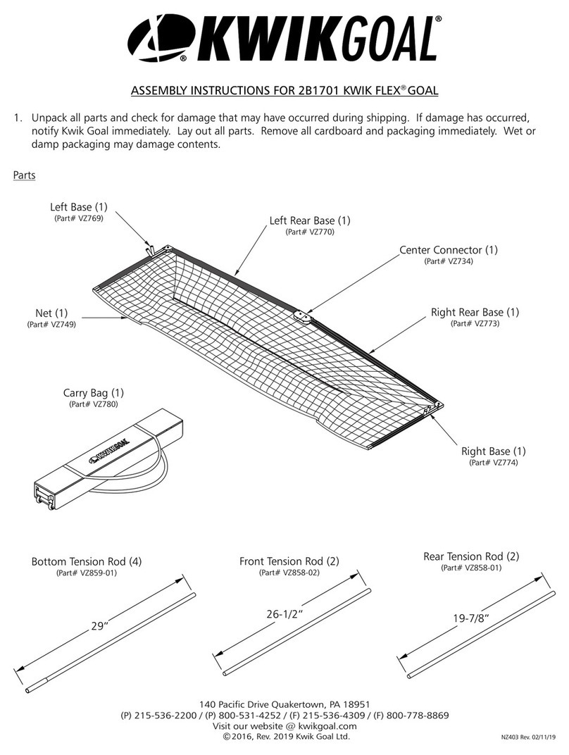 KWIK GOAL KWIK FLEX 2B1701 User manual