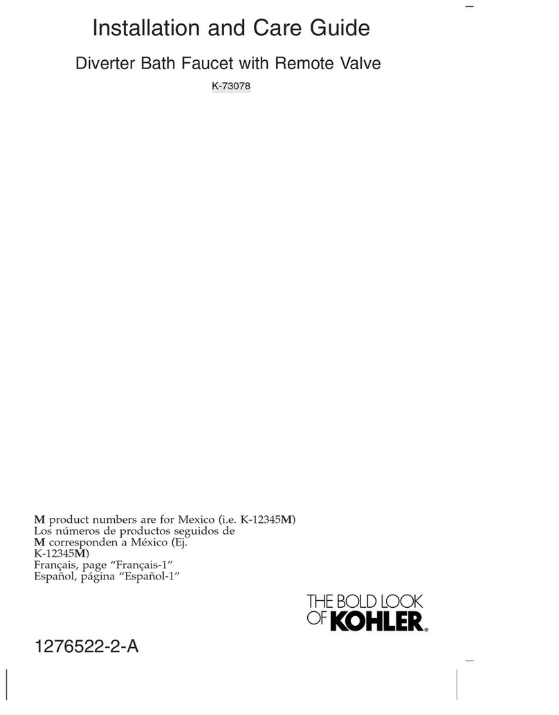 Kohler K-73078 Assembly instructions