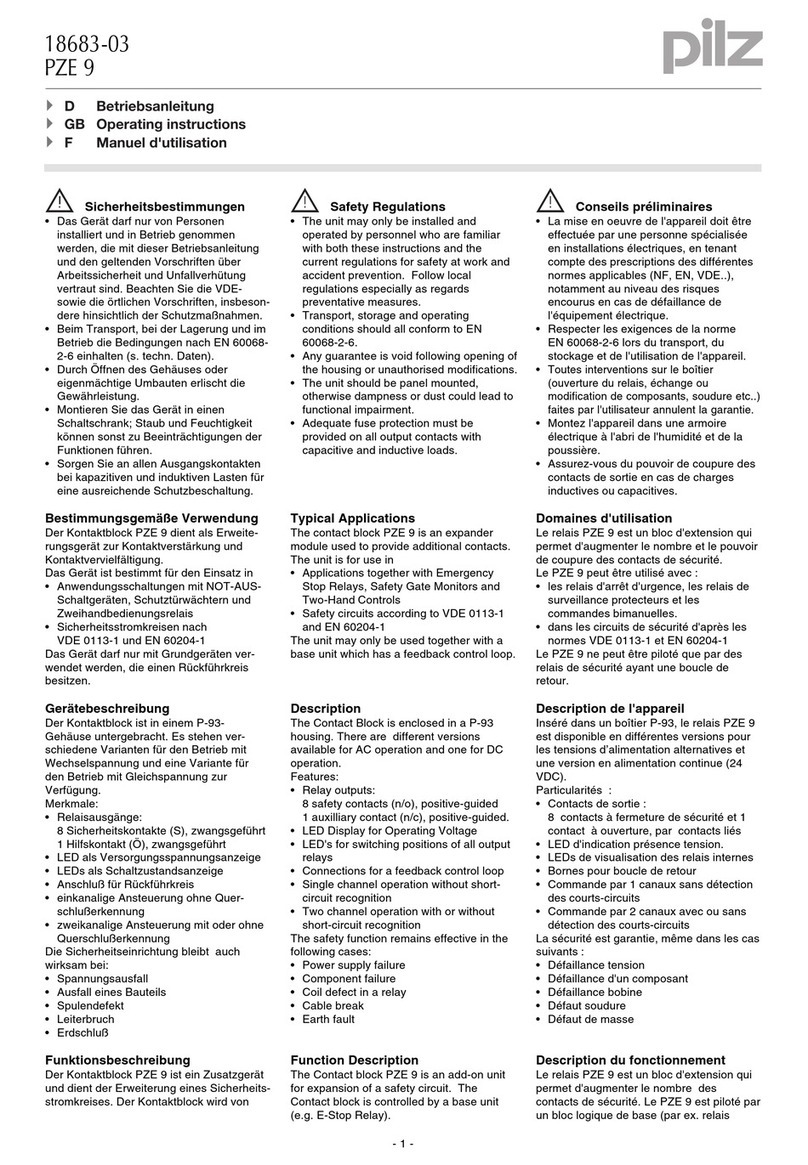 Pilz PZE 9 User manual
