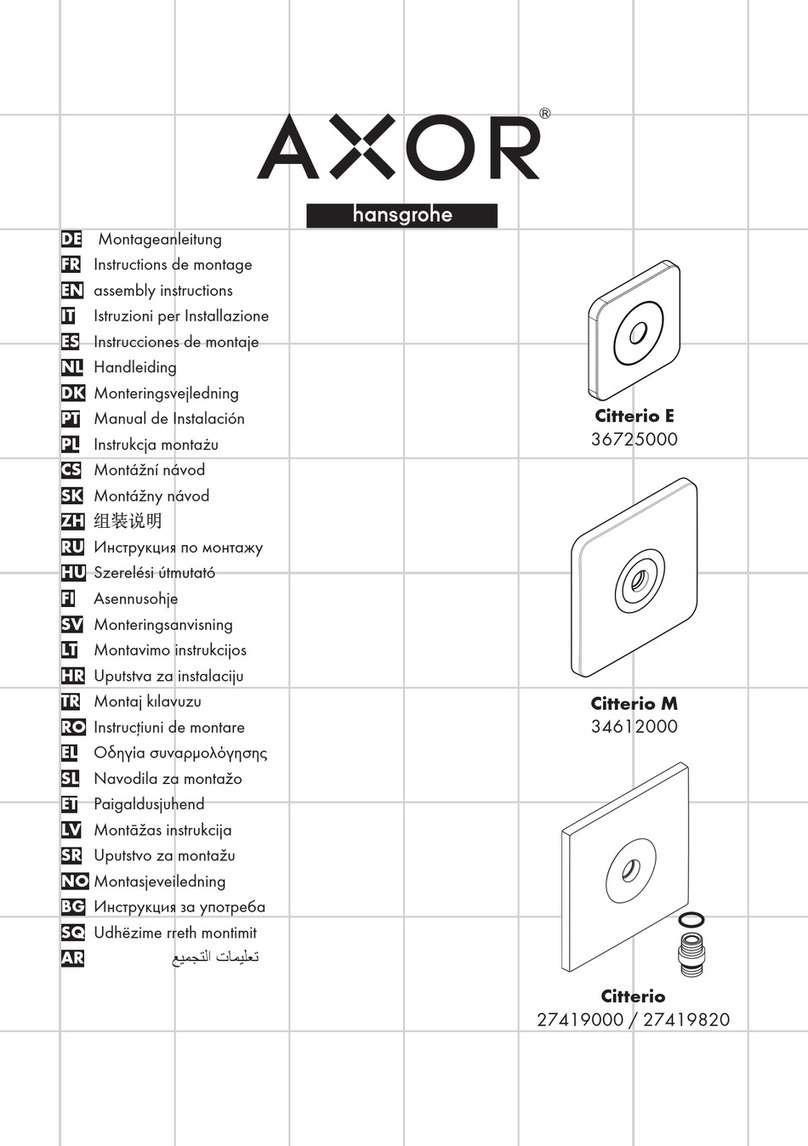 Hans Grohe AXOR Citterio E Assembly instructions