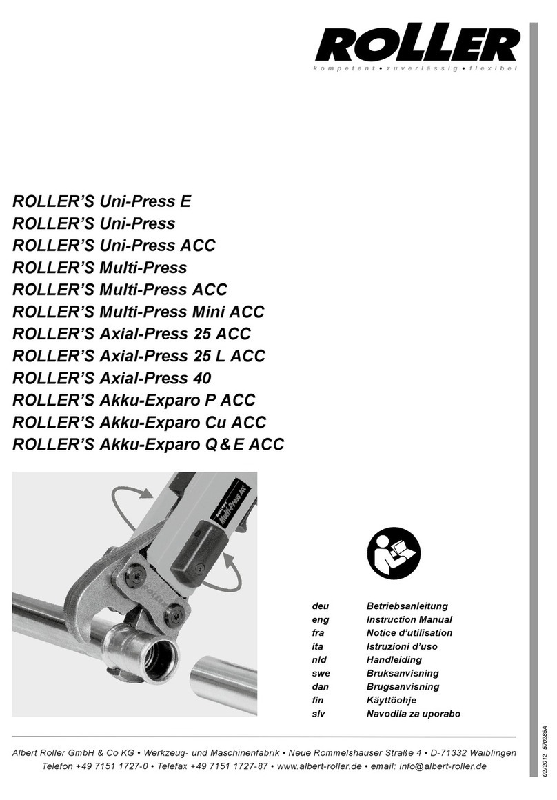 Roller multi-press mini acc instruction manual
