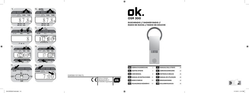O.K. OSR 300 user manual