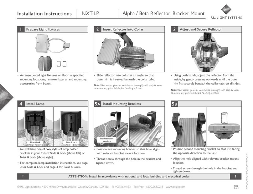 P.L.LIGHT SYSTEMS Alpha installation instructions