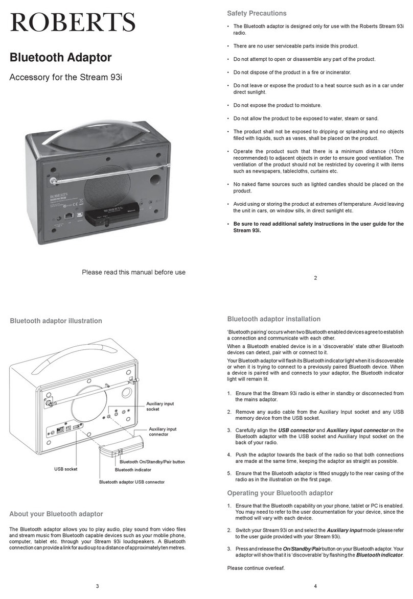 Roberts Bluetooth Adaptor user manual