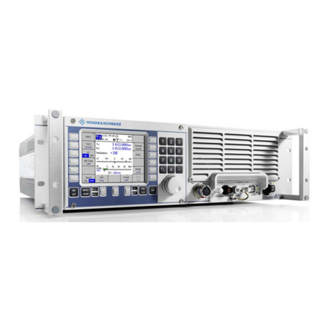 R&S M3SR 4100 Series User manual