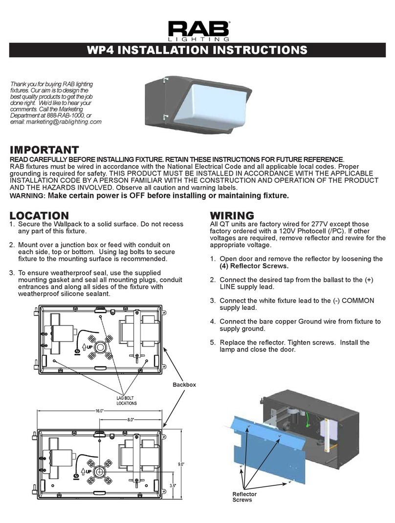 RAB Lighting WP4 Series installation instructions