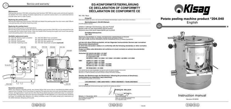 Kisag 7010 User manual