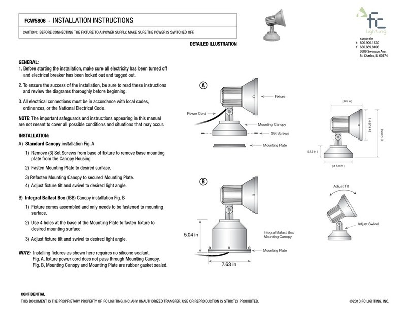 FC LIGHTING FCW5806 installation instructions