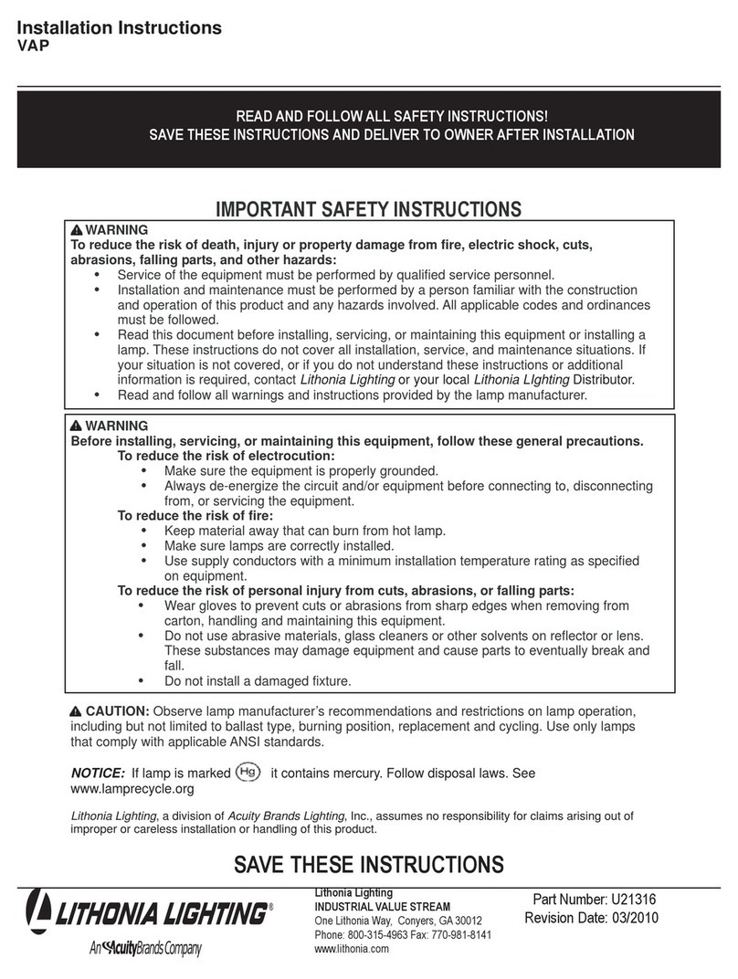 Lithonia Lighting VAP installation instructions